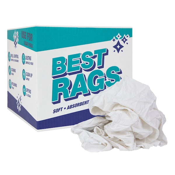 Monarch Sheet Reclaimed Rags - White - 10 lb Box - R1-W39-10