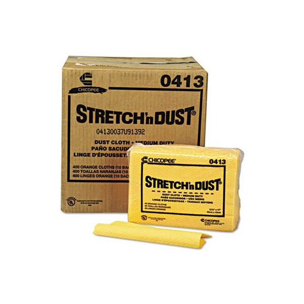 Chicopee Chix, Stretch 'n Dust Cloths, 12 3/5 X 17, Yellow, 400PK - 0413