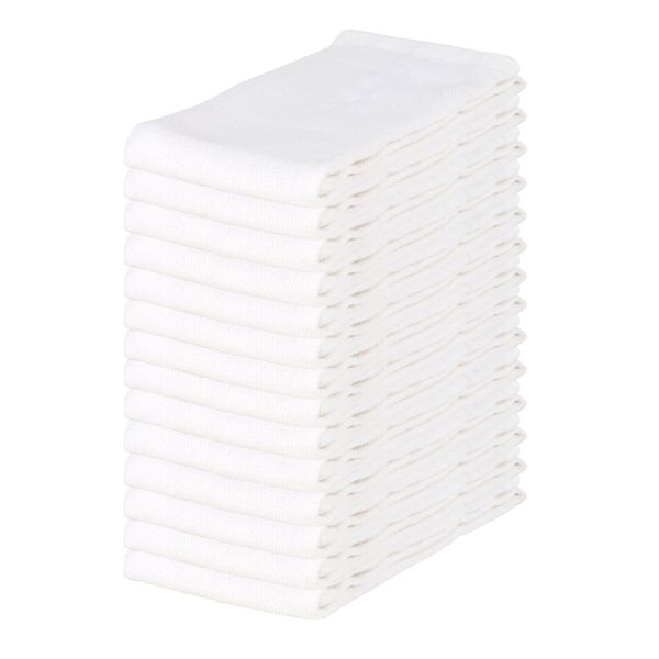 Monarch Huck Towels - 16 x 26 -White 12 Pack, 12PK - ABSBNT-WHTE