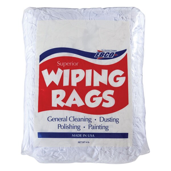 Ebco Superior Wiping Rags Wipeco Cotton Wiping Rags 18 in. W X 18 in. L 4 lb - 77-4P