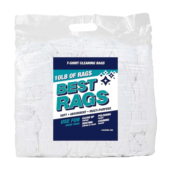 Monarch T-Shirt Cleaning Rags - Pre-Washed - 10 lb Bag - N-W48NWB-10BG