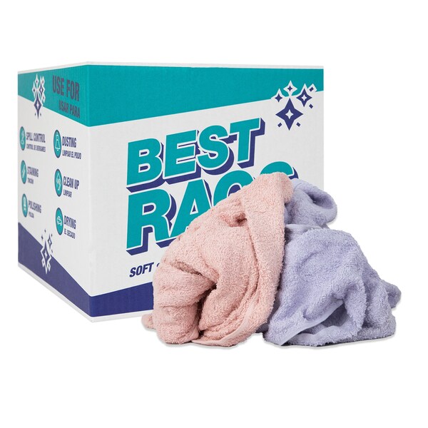 Monarch Shop Towel Size Terry Wipers - COLORED  10 lb box - N-C60-10
