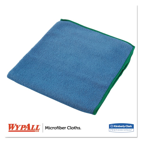Wypall WypAll Microfiber Cloths (83620), Reusable, 15.75" x 15.75", Blue, 4 Packs / Case - KCC 83620