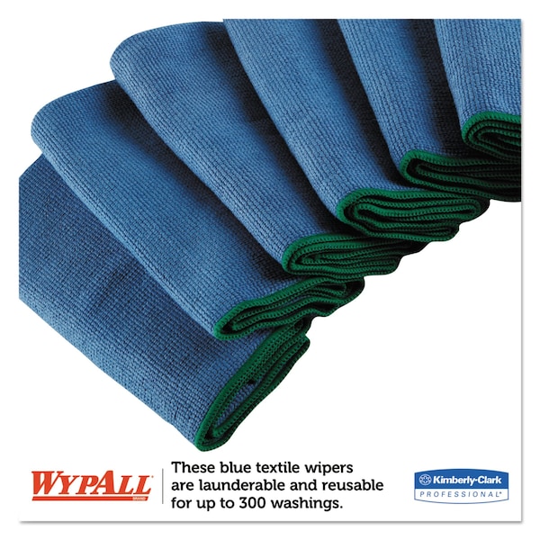 Wypall WypAll Microfiber Cloths (83620), Reusable, 15.75" x 15.75", Blue, 4 Packs / Case - KCC 83620