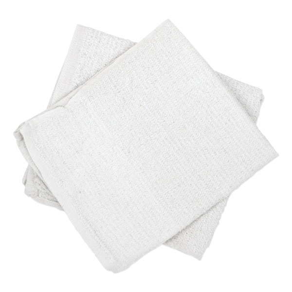 Hospeco Counter Cloth/Bar Mop, White, Cotton, PK60 - 536-60-5DZBX