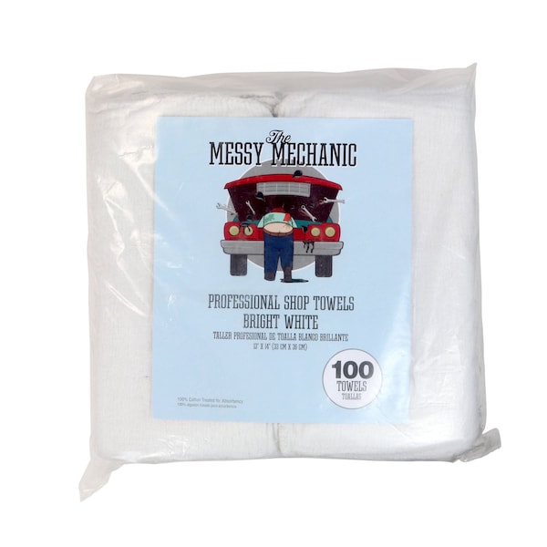 Monarch Shop Towels 100 Pack White, 100PK - AT-WST100-BG