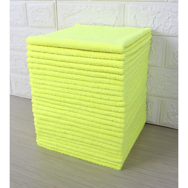 Dri By Tricol Clean Multi-Purpose Cloth,  Yellow, 300 GSM, 16 x 16 in, 24 PK  - SO-EO63-0TRS