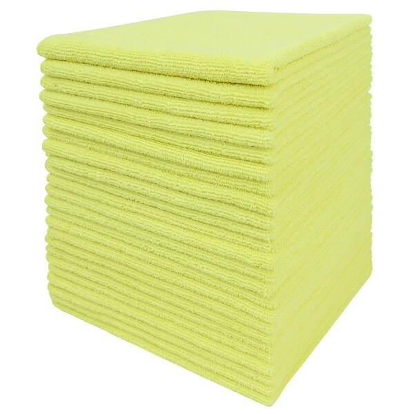 Dri By Tricol Clean Multi-Purpose Cloth,  Yellow, 300 GSM, 16 x 16 in, 24 PK  - SO-EO63-0TRS