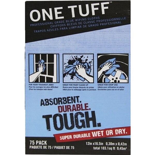 Trimaco Wiping Cloth Rag, 16-1/2 x 12 in, Dupont Sontara, Blue - 84075