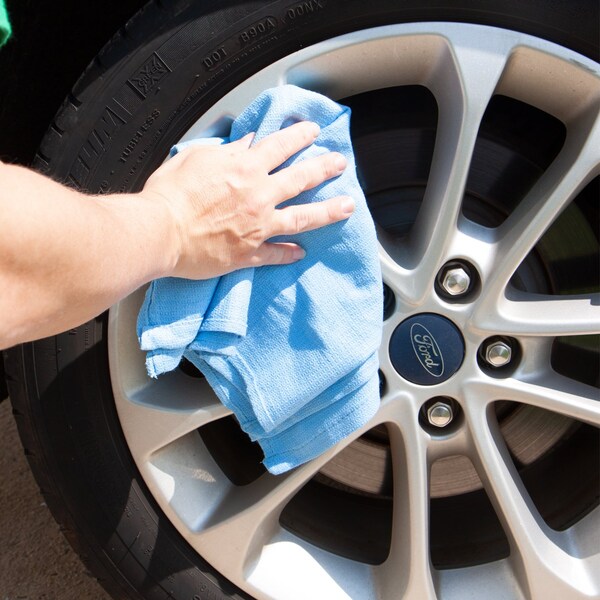 Monarch Bag of 50 Cotton Huck Towels - Blue - 14 x 24, 50PK - BT50