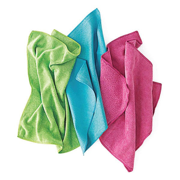 R & R Textile Microfiber New Microfiber Rags, 10 lb., Box 10 lb. - Z73126