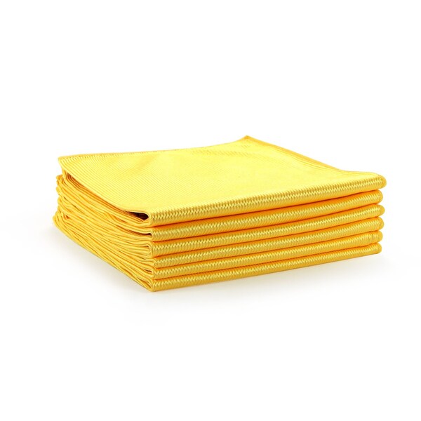Monarch Brands Shiny Glass Cloth - 16in x 16in, Gold, 180PK - M915160GLD-CS