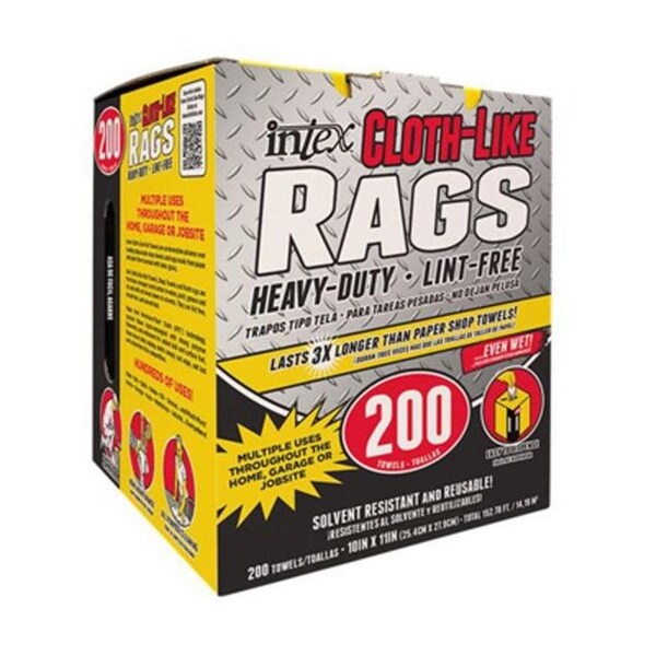 Intex Supply Intex Supply 269272 Intex 10 x 11 in. Blue Cloth-Like Rags - 200 Count - 269272