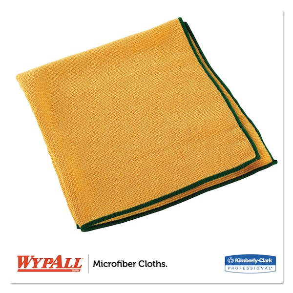 Wypall WypAll Microfiber Cloths (83610), Reusable, 15.75" x 15.75", Gold (Yellow), 4 Packs / Case - KCC 83610