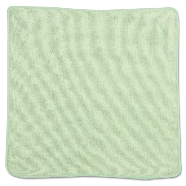 Rubbermaid Commercial Microfiber Cleaning Cloths, 12 x 12, Green, PK24 - 1820578