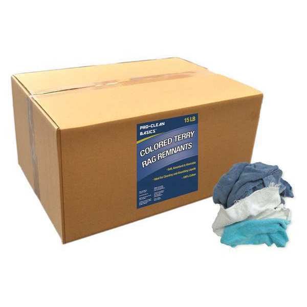 Proclean Basics Terry Cloth Cotton Cloth Rag 15 lb. Varies Sizes, Assorted - Z99401