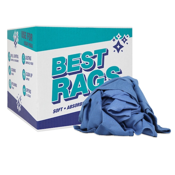Monarch Brands Huck Towel Wipers, Blue - 10lb Box - N-C67-10