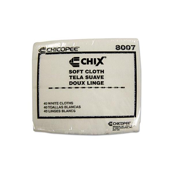 Chicopee Chix, Soft Cloths, 13 X 15, White, 1200/carton, 1200PK - 8007