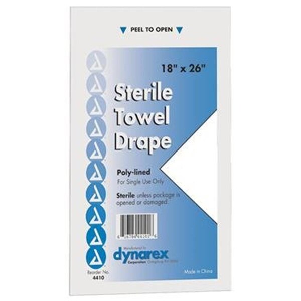 Dukal 18 in. x 26 in. Sterile Fenestrated Towel Drape- 2.75 in. Fen - 20-001