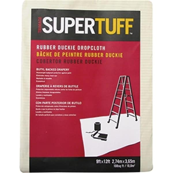 Trimaco 80201 9 x 12 ft Rubber Duckie Drapery Drop Cloth - 047034802019