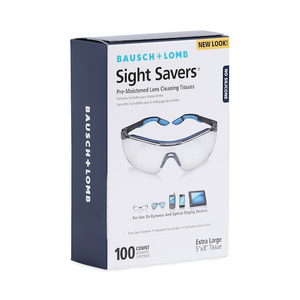 Bausch + Lomb Sight Savers Premoistened Lens Cleaning Tissues, PK1000 - 8574GM