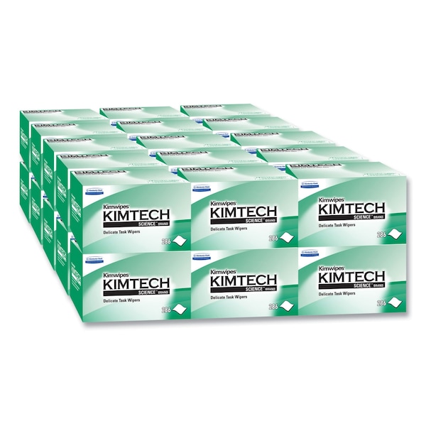 Kimtech Kimwipes Delicate Task Wipes (34120), Pop-Up Box, White (286 Sheets/Box, 30 Boxes, 8,580 Sheets) - 34120