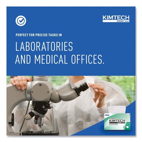 Kimtech Kimwipes Delicate Task Wipes (34120), Pop-Up Box, White (286 Sheets/Box, 30 Boxes, 8,580 Sheets) - 34120
