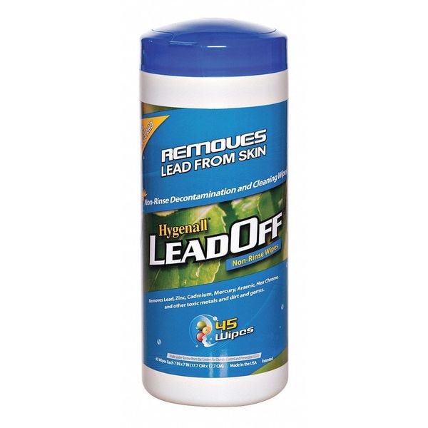 Hygenall Lead Removing Wipes, Canister, PK12 - 45NRCN