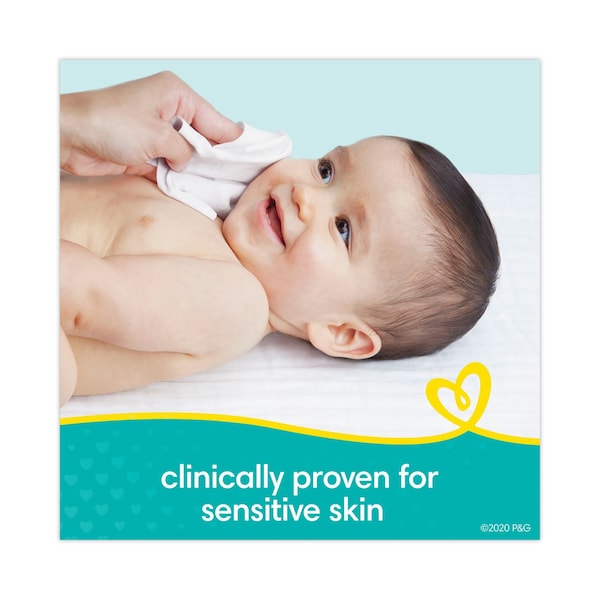 Pampers Sensitive Baby Wipes, White, Unscented, 6.8 x 7, PK56 - 87076EA