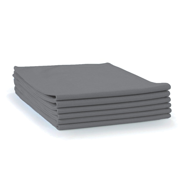 Monarch Brands Shiny Glass Cloth - 16in x 16in , Grey, 12PK - PNP915160GRY