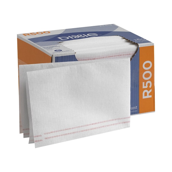 Brawny Rayon Busing Towel 14" x 21-1/2" 3.62 lb., White-Red Stripe - 29414