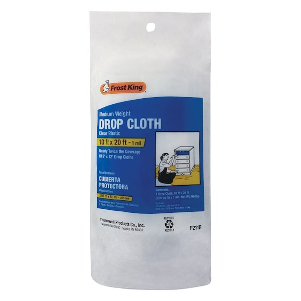 Thermwell Products Frost King 10 ft. W X 20 ft. L X 1 mil Plastic Drop Cloth 1 pk - P211R