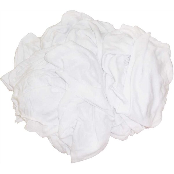 Renown White Bleached Knit Rag 25 lbs. Box - REN06316-HP