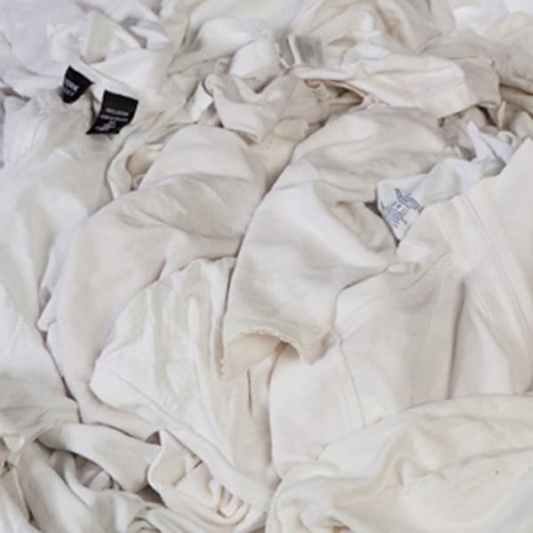 All Rags ALL RAGS R701-25 T-Shirt Knit Rag, Cotton, White, PK 175 - R701-25