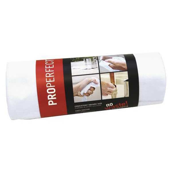 Trimaco Knit Cotton Square Rags 18" x 18", White, 12PK - 82510