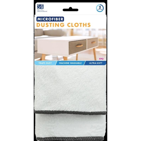 Viking Schroeder & Tremayne Microfiber Cleaning Cloth 12 in. W X 16 in. L 2 pk - 239600