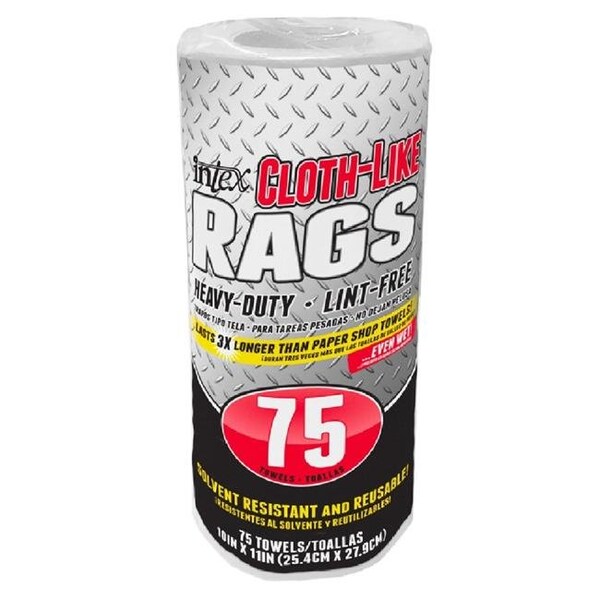 Intex Supply Intex Supply 271711 White Cloth-Like Rags Roll - 75 Count - 271711