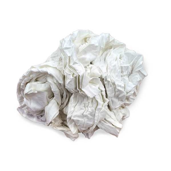 Tough Guy Cotton T-shirt Cloth Rag 25 lb. Varies Sizes, White - 20G115