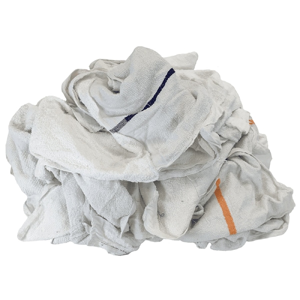 Monarch Brands Eco-Friendly Terry Wipers - White - 50lb Bag - 14in x 14in to 20in x 20in - N-W500-50BG