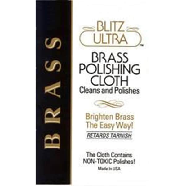 Blitz Mfg 8 x 8 in. Ultra Brass Polishing Cloth, Single Ply - Treated - BL39329