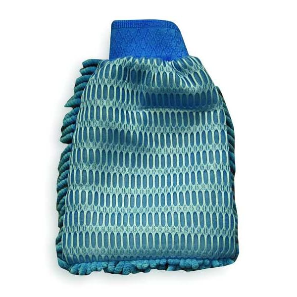 Tough Guy Polyester Scrubbing Mitt 11-1/2" x 8", Blue - 2ZPE1