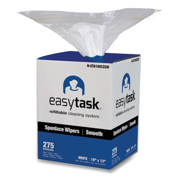 Hospeco 10 x 12 in. Center Pull Wipes with Zipper Bag, White - Medium - HOSNETA100CZGW