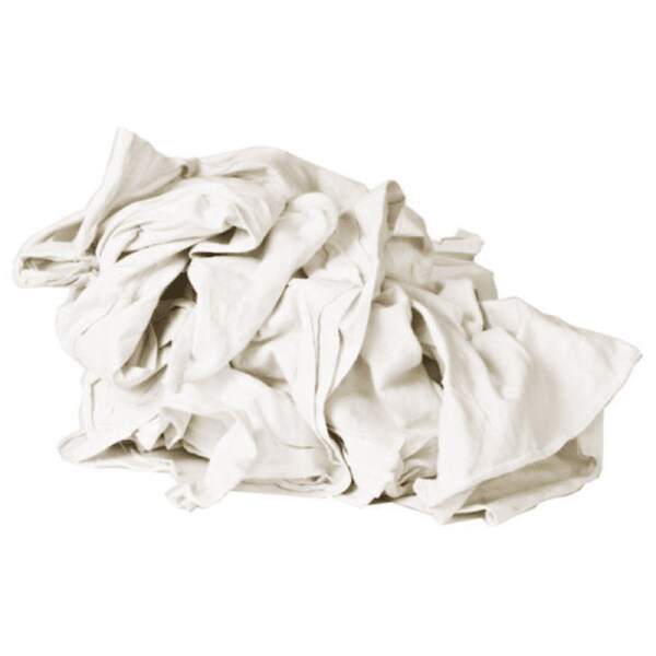 Monarch Brands Optimal White T-Shirt Wipers - 50lb Bag - N-WPK-50BG