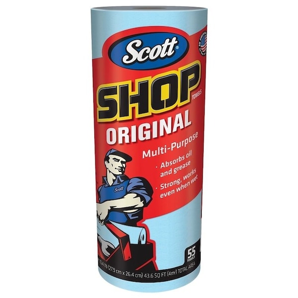 Scotts Scott Shop Towel, Crepe Paper, Blue - 75130