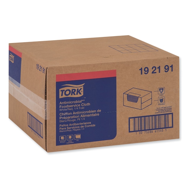 Tork Tork Odor Resistant Foodservice Cleaning Cloth White Self Dispensing, Antimicrobial, 1 x 150 Cloths - 192191