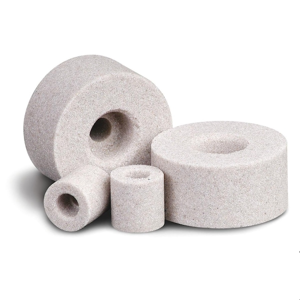 Rueda de dimensiones internas empotradas de un lado de abrasivos Cgw, 2 pulgadas de diámetro x 1 pulgada de grosor, agujero central de 3/8 pulgadas, grano 60, medio G - 59056