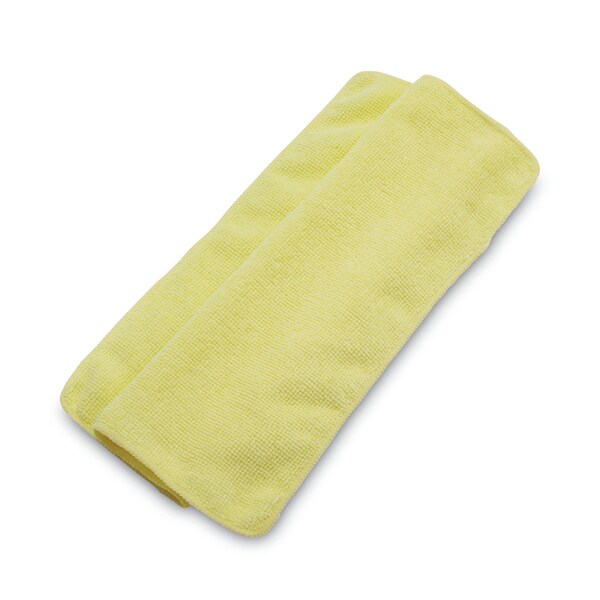 Rubbermaid Commercial Microfiber Cleaning Cloths, 16 x 16, Yellow, PK24 - 1820584