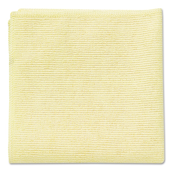 Rubbermaid Commercial Microfiber Cleaning Cloths, 16 x 16, Yellow, PK24 - 1820584