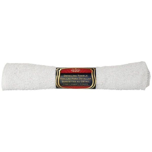 Sm Arnold SELECT Detailing and Polishing Towel, Terry Cotton, White - 85-733