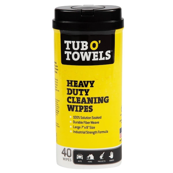 Eat-In 7 x 8 in. Towels Heavy Duty Cleaning Wipes - 40 count - EA3530050